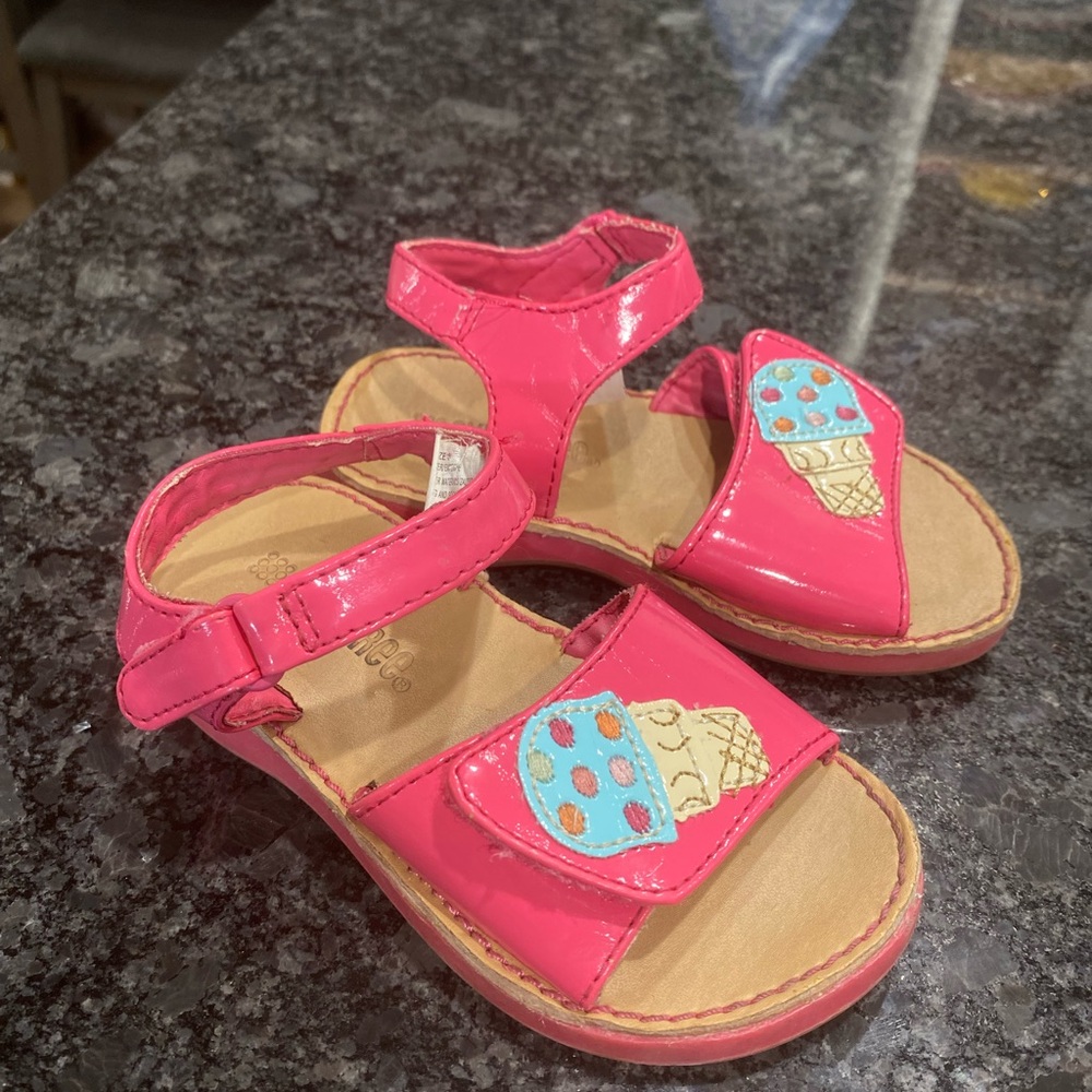 Vintage Gymboree Vibrant Pink Ice Cream Kids Sandals